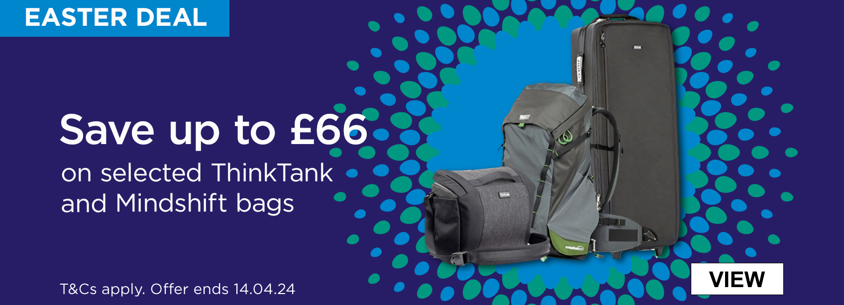 Save up to £66 on selected ThinkTank and Mindshift bags - Offer ends 14.04.24